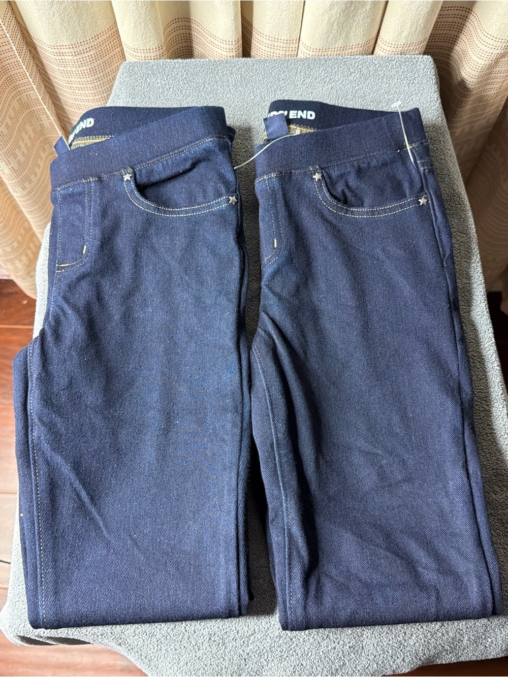 Set of 2 - Lands' End Kids Dark Navy Straight-Leg Jeans